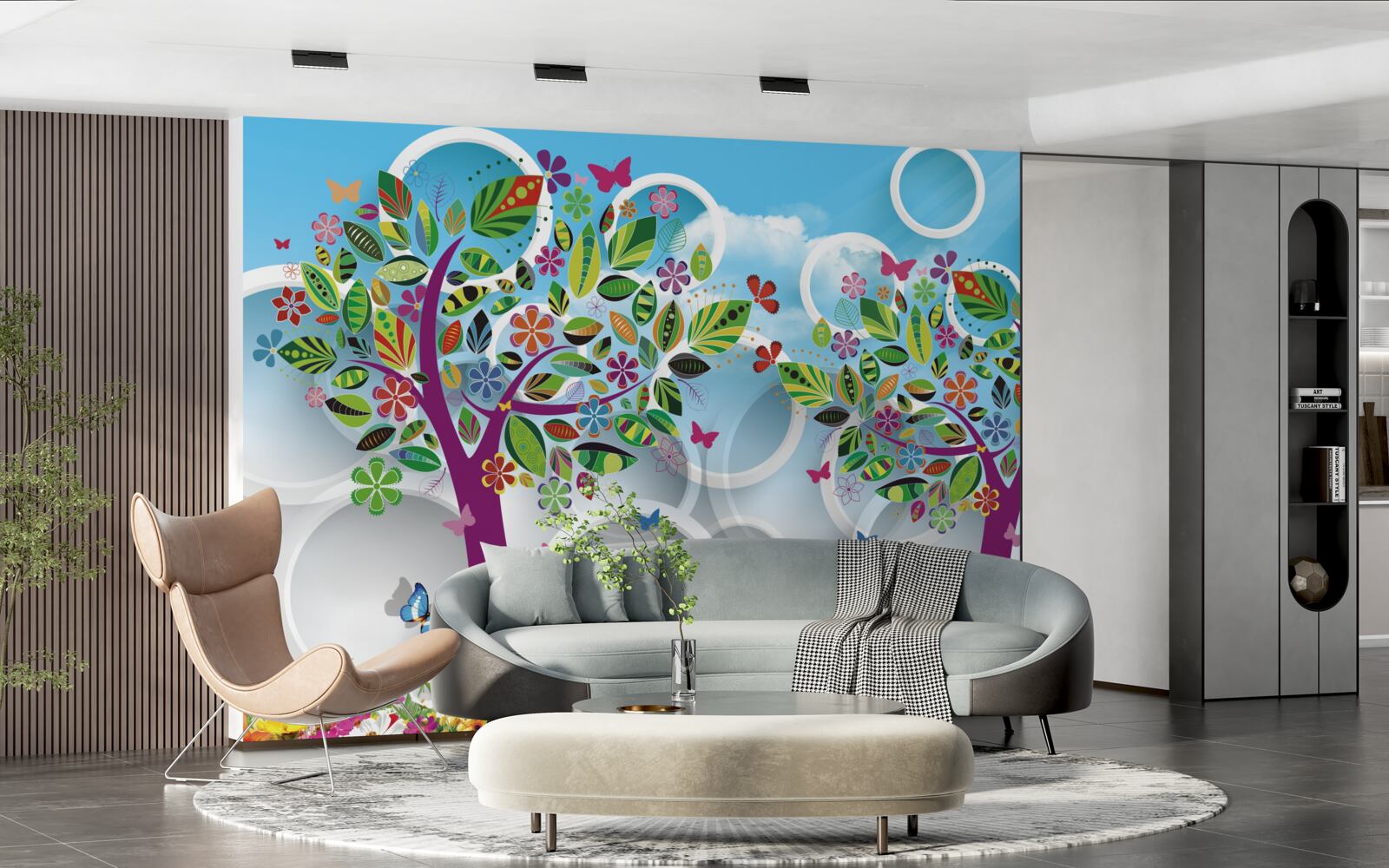 Papier peint un soupçon de couleurs d'été sur les feuilles