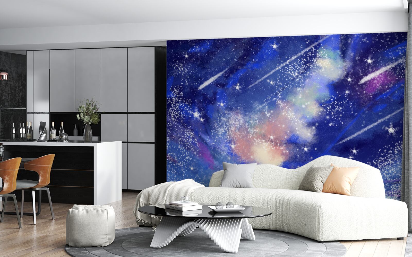 Papier peint ciel bleu nocturne