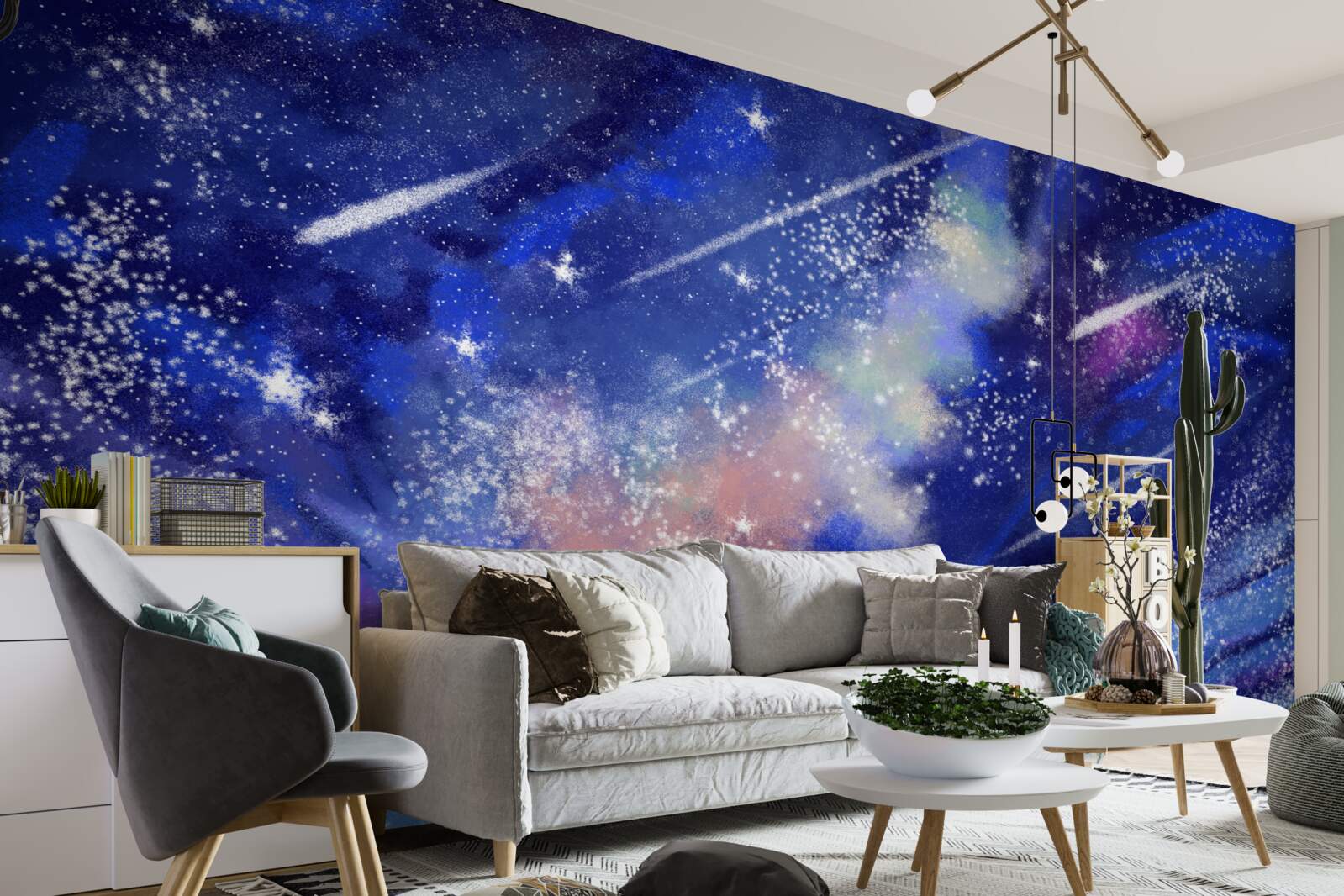 Papier peint ciel bleu nocturne