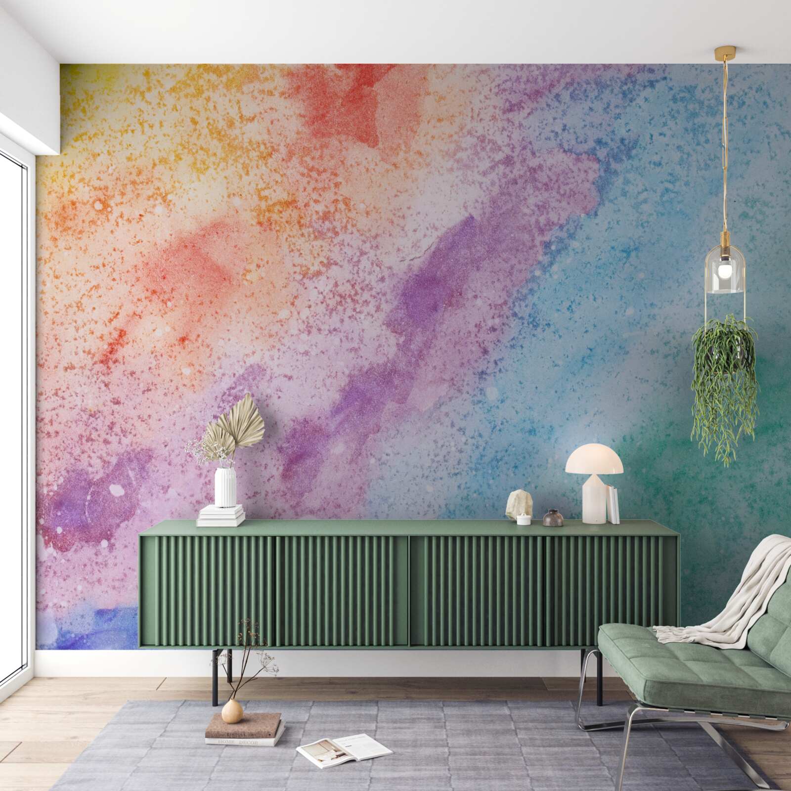 Papier peint sable en couleurs vives