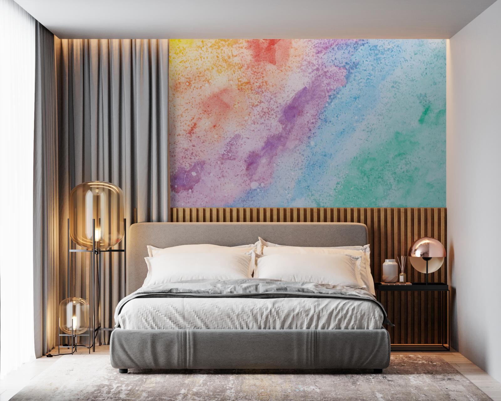 Papier peint sable en couleurs vives