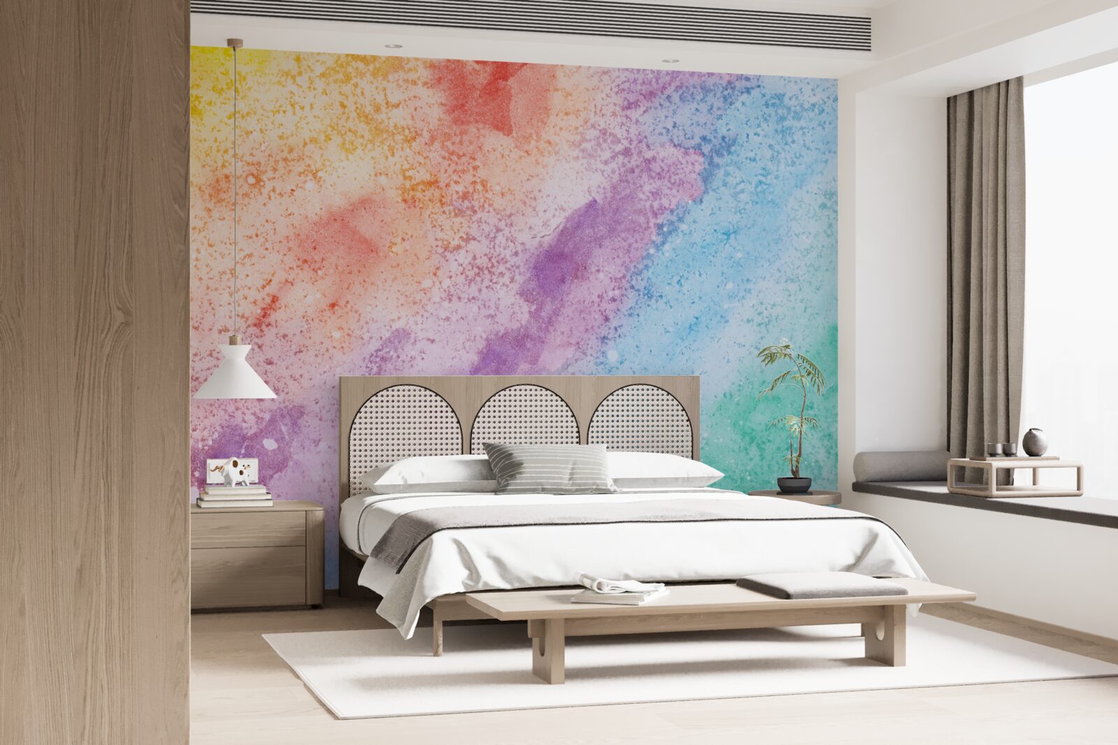 Papier peint sable en couleurs vives