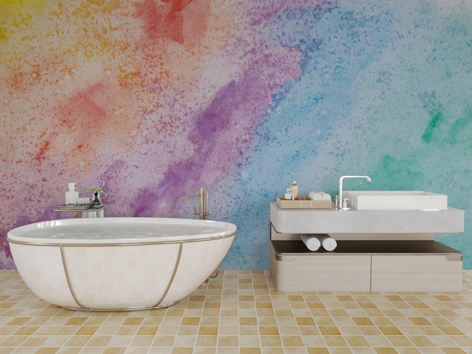 Papier peint sable en couleurs vives