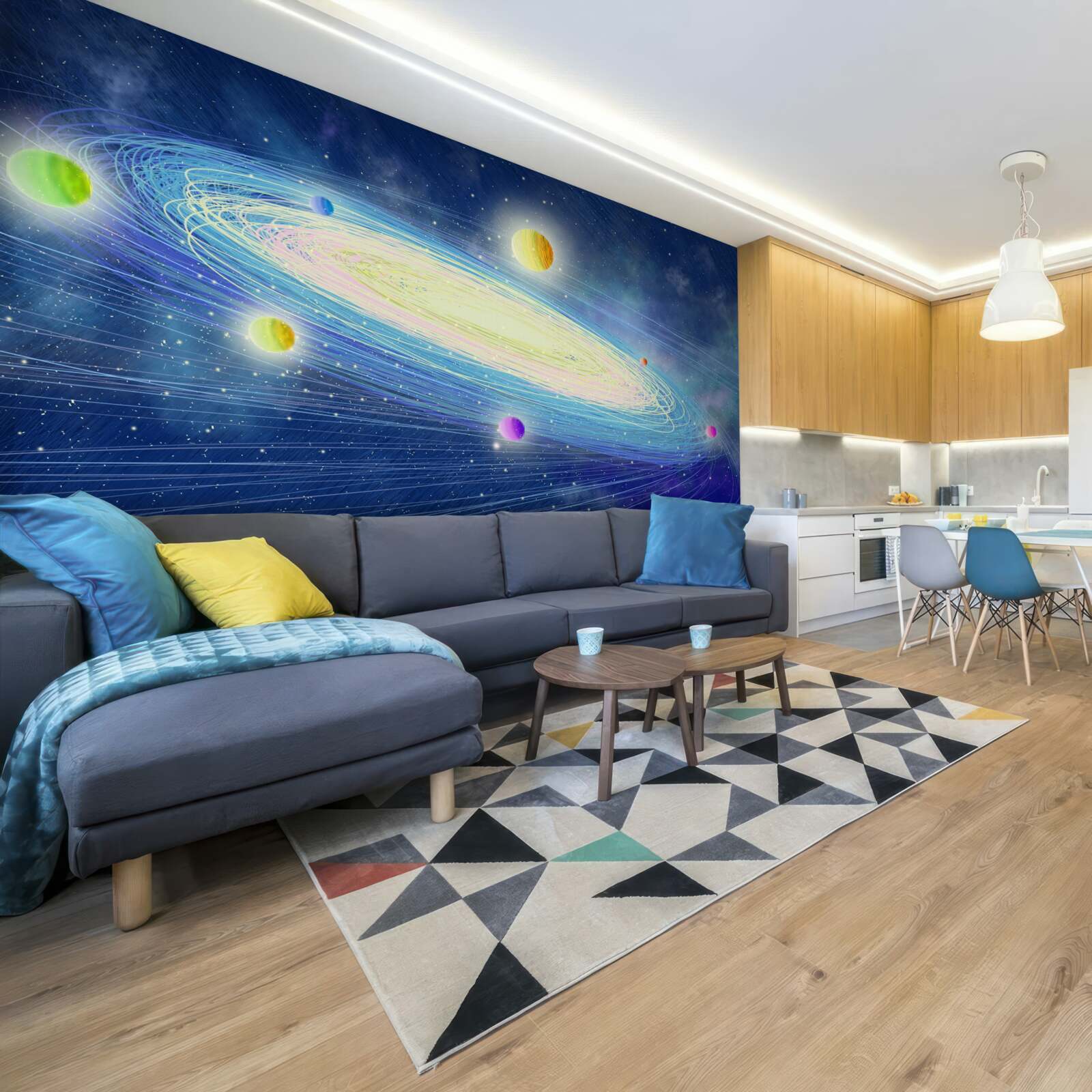 Papier peint la révolution des planètes autour de l'étoile que nous appelons le soleil