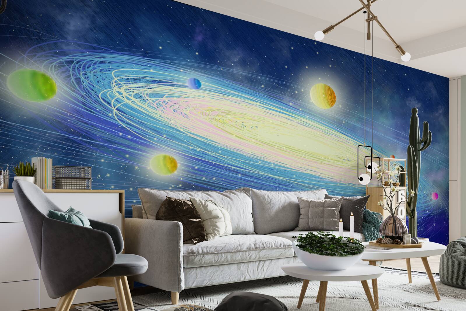 Papier peint la révolution des planètes autour de l'étoile que nous appelons le soleil