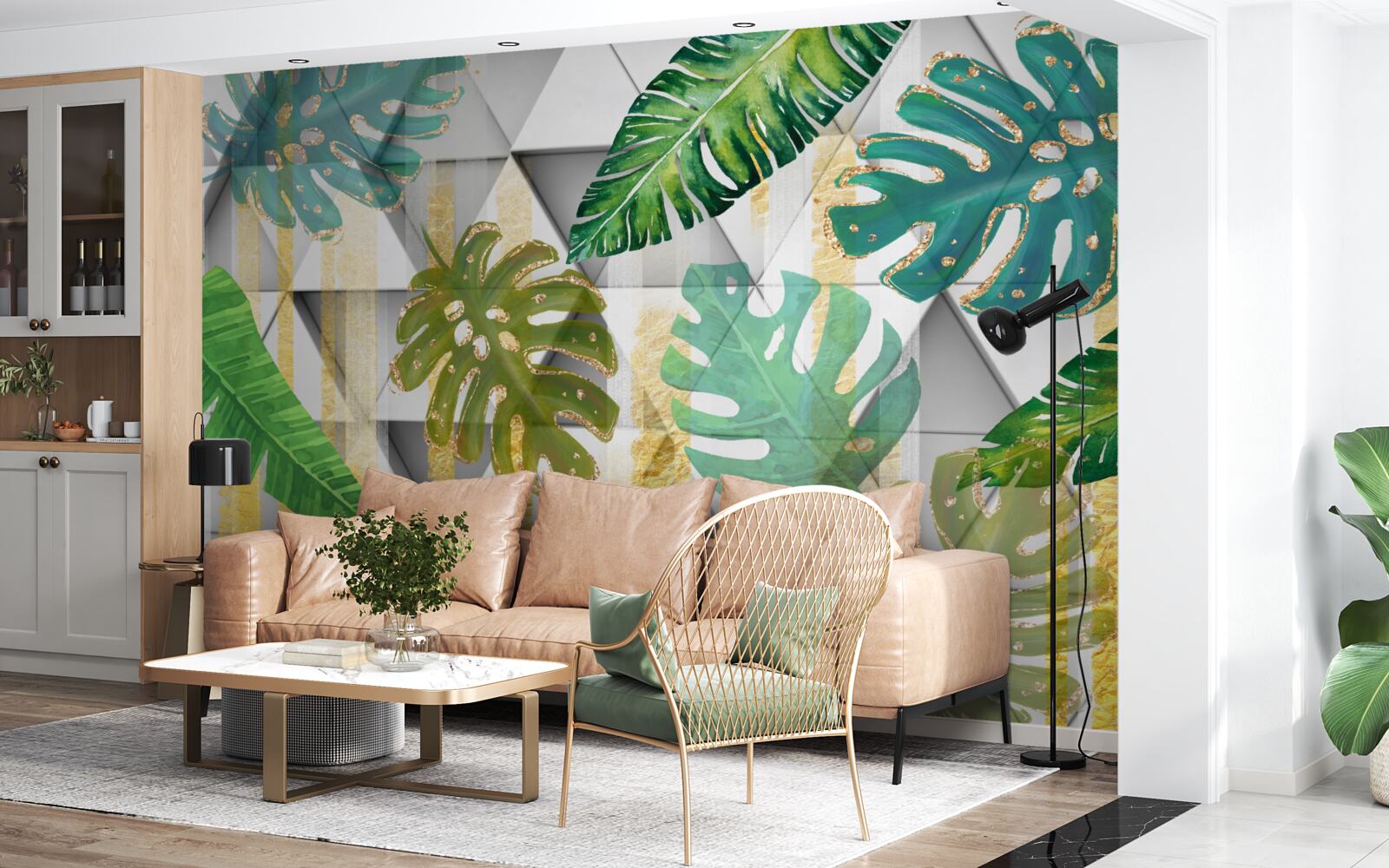 Papier peint diversité des feuillages tropicaux