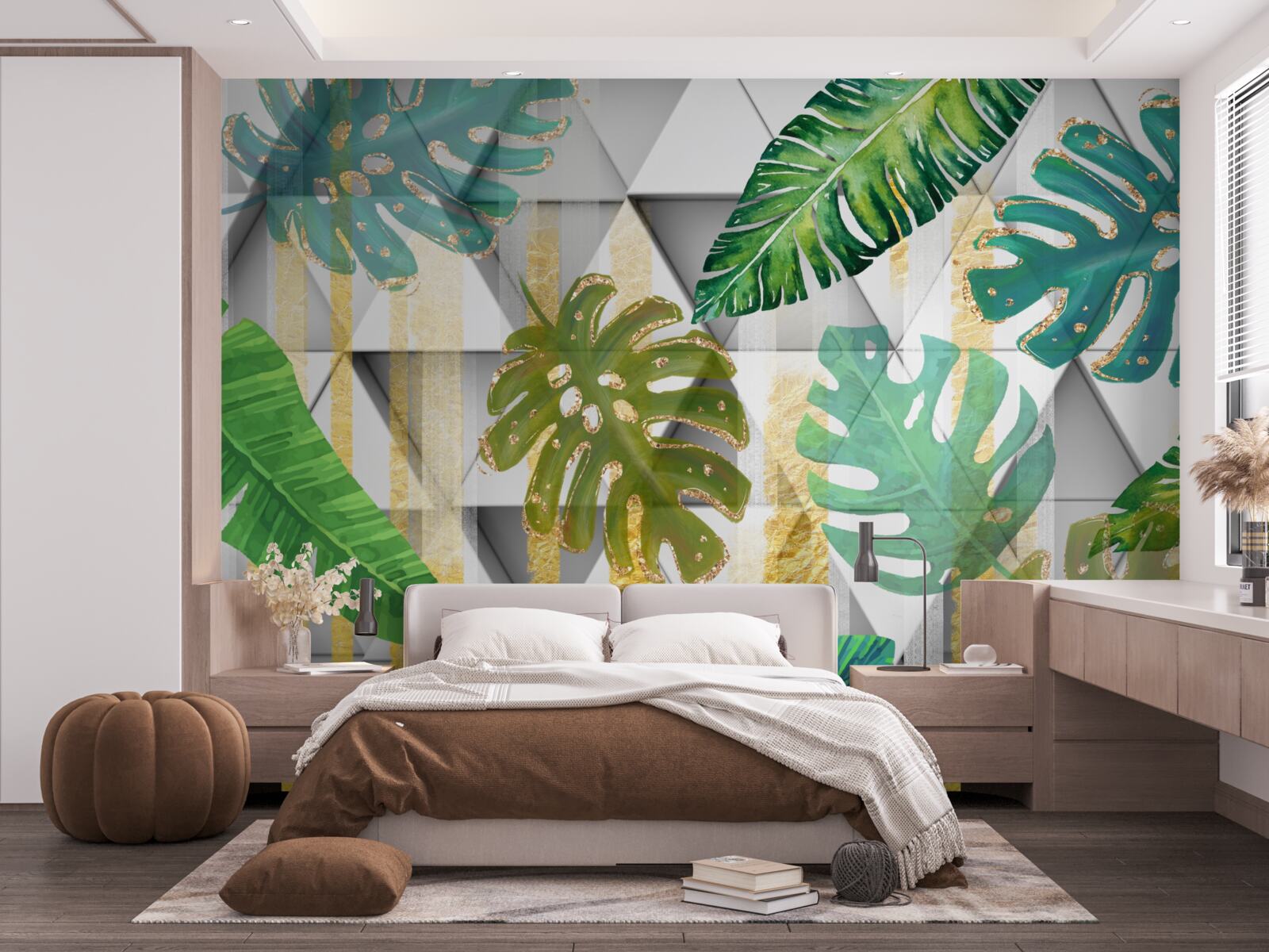 Papier peint diversité des feuillages tropicaux