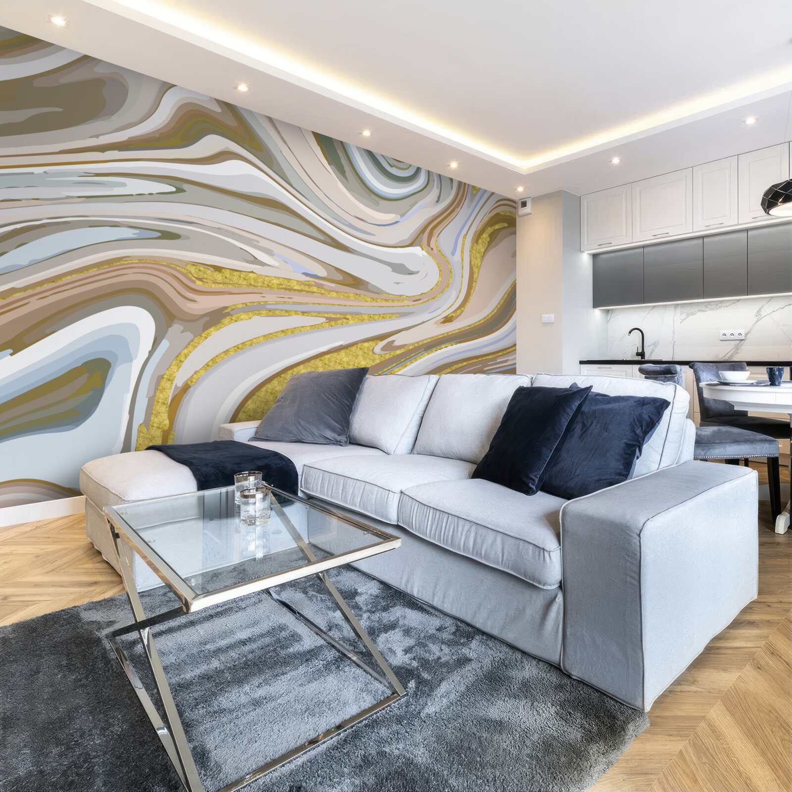 Papier peint Combinaison de grains de sable lors d'une tempête