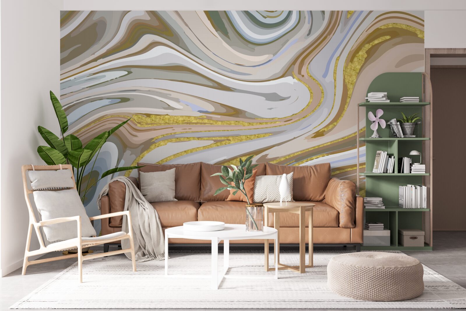 Papier peint Combinaison de grains de sable lors d'une tempête