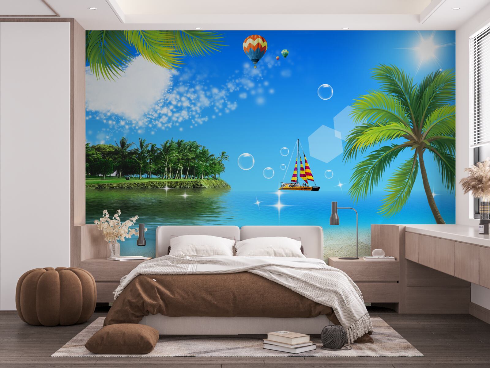 Papier peint vue sur la mer et le littoral