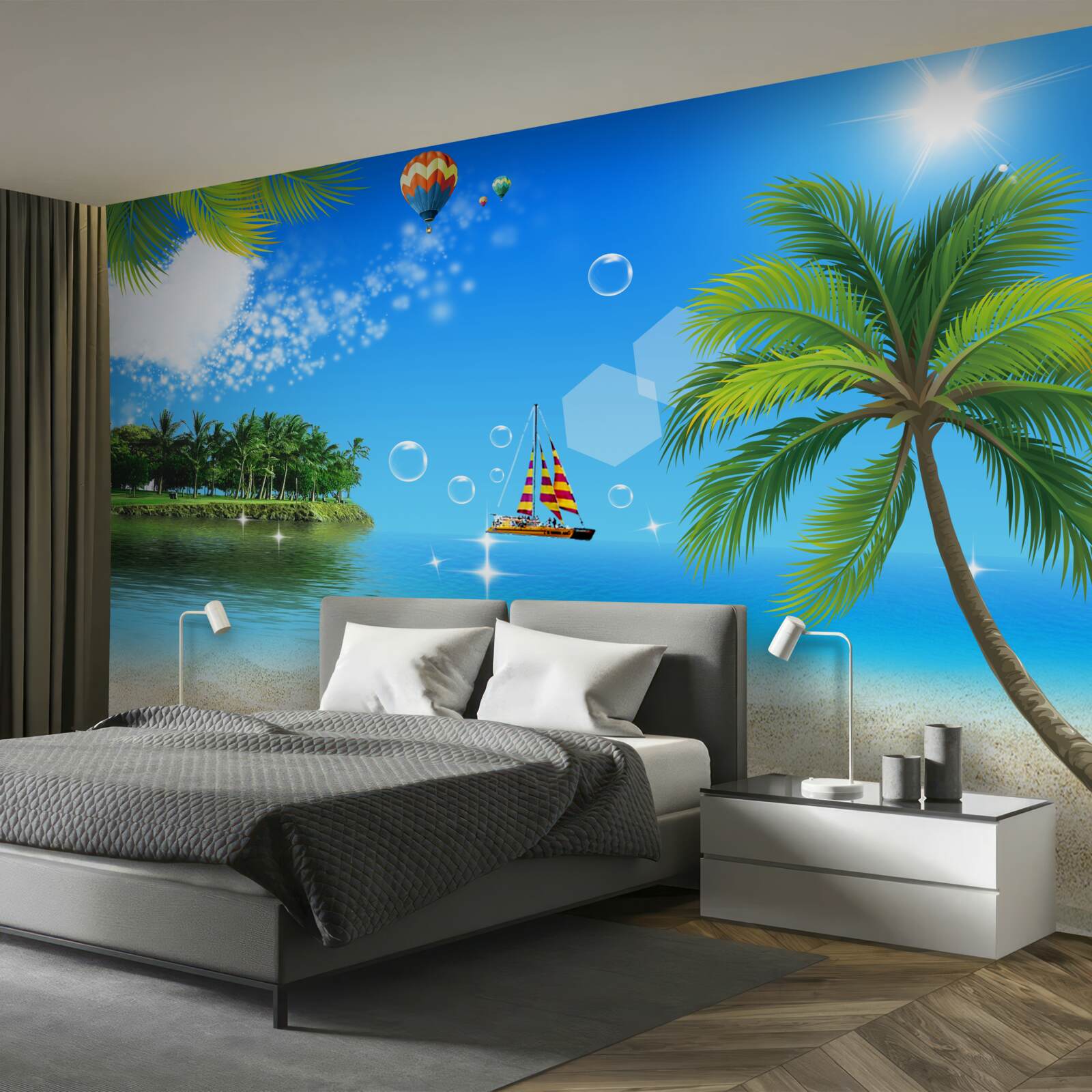 Papier peint vue sur la mer et le littoral