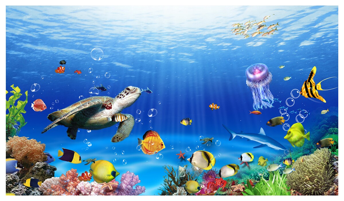 Papier peint la grandeur du royaume sous-marin