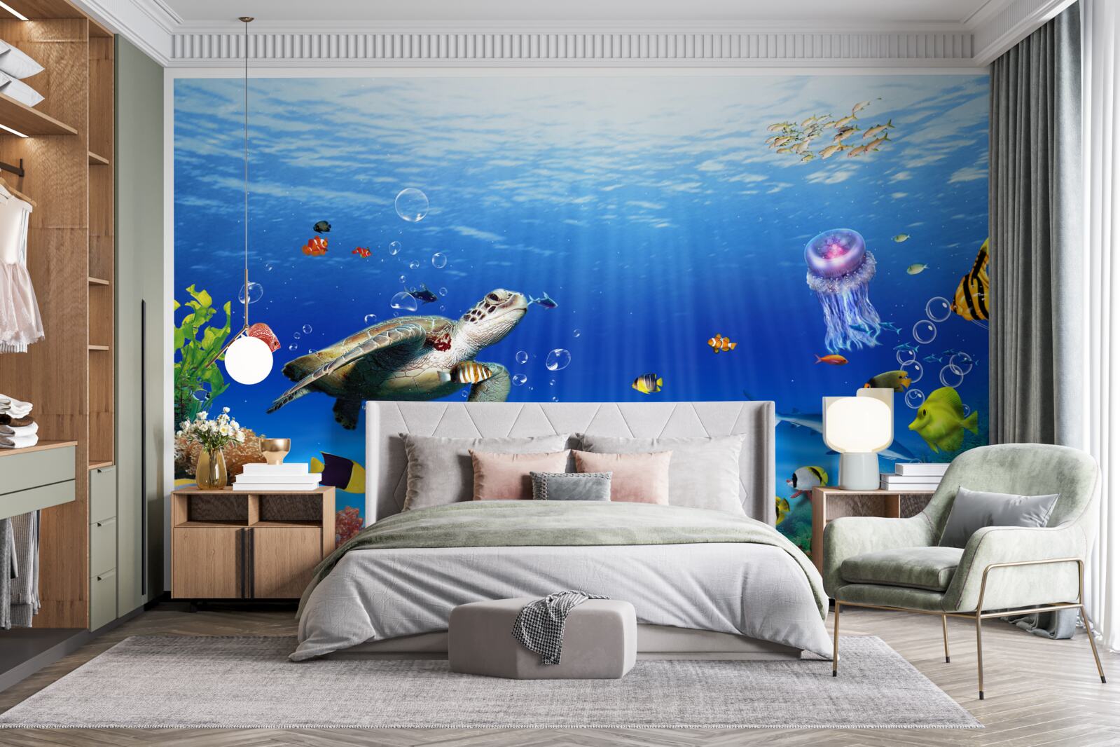 Papier peint la grandeur du royaume sous-marin