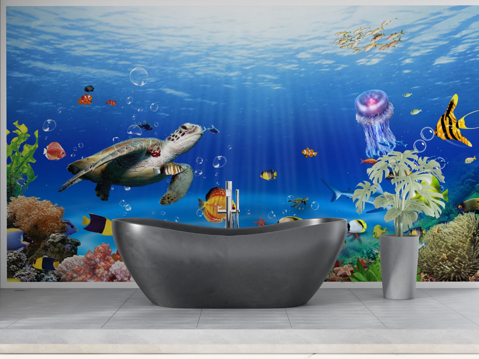 Papier peint la grandeur du royaume sous-marin