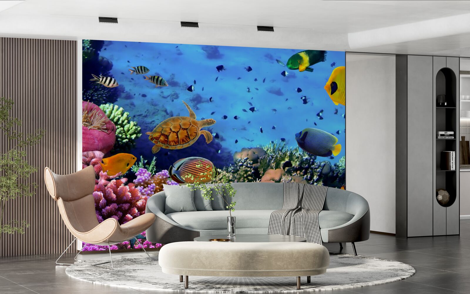 Papier peint Les grands fonds marins regorgent de vie sous-marine