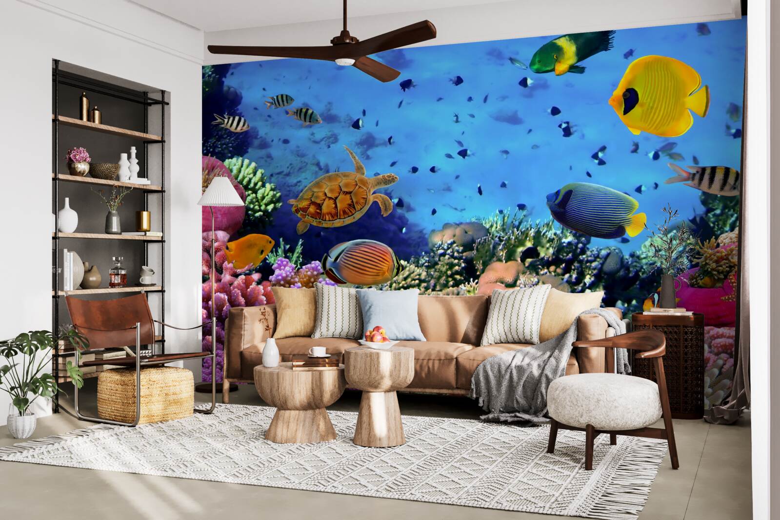 Papier peint Les grands fonds marins regorgent de vie sous-marine