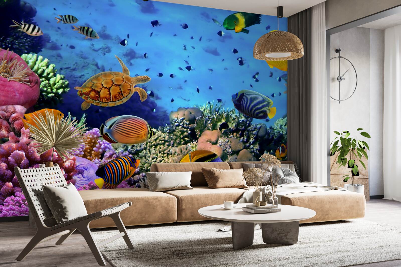 Papier peint Les grands fonds marins regorgent de vie sous-marine