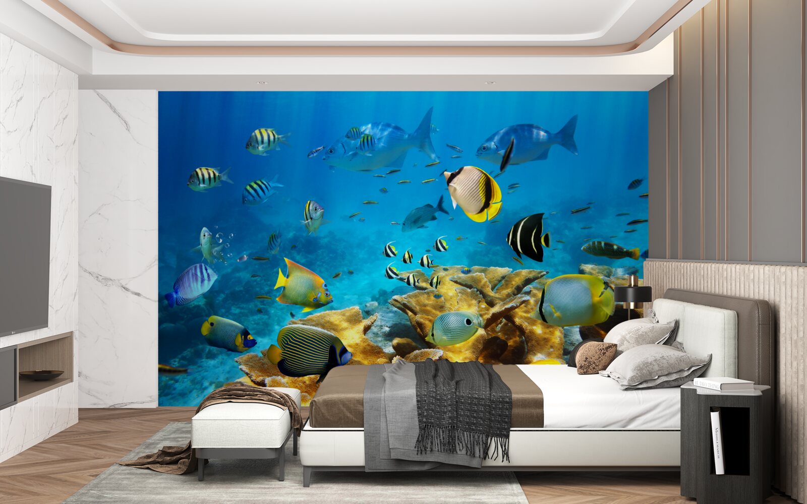 Papier peint créatures marines mignonnes