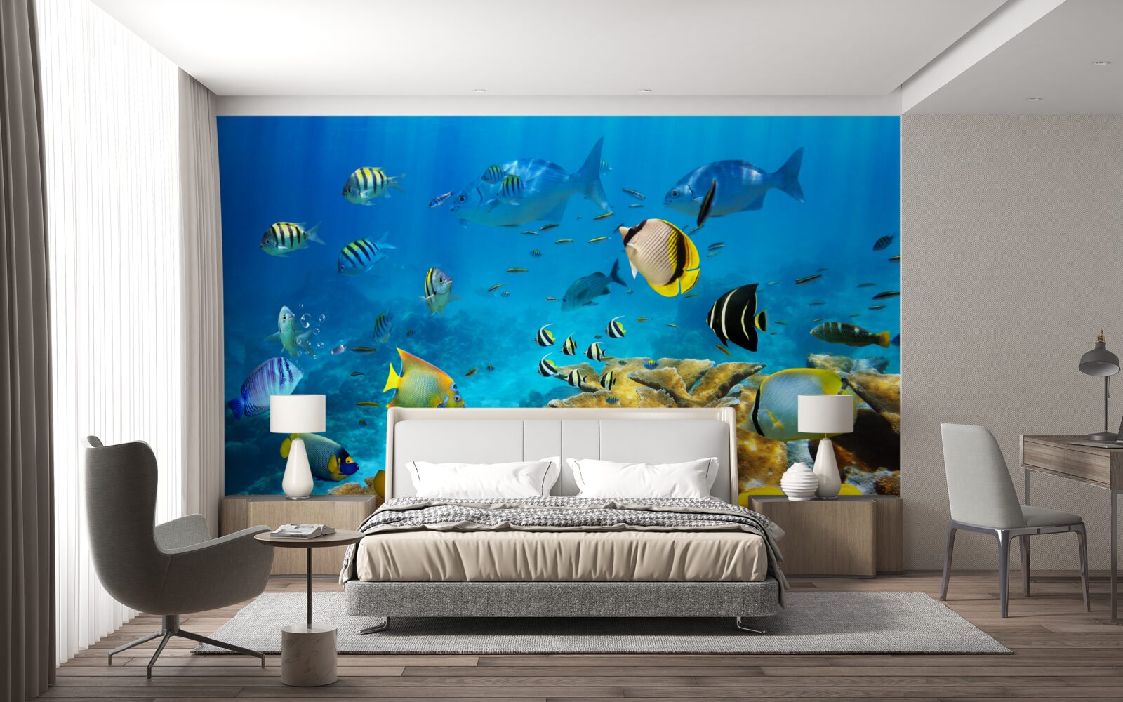 Papier peint créatures marines mignonnes