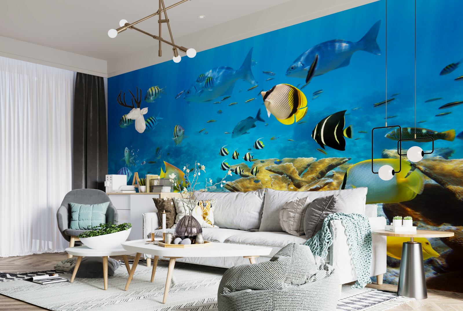 Papier peint créatures marines mignonnes