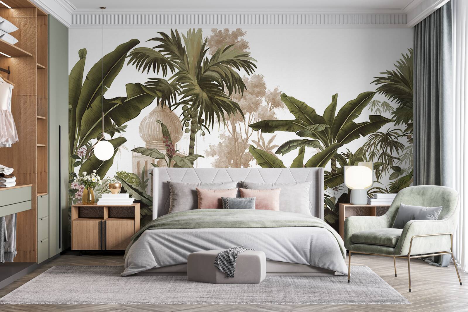 Papier peint sanctuaire dans le maquis vert