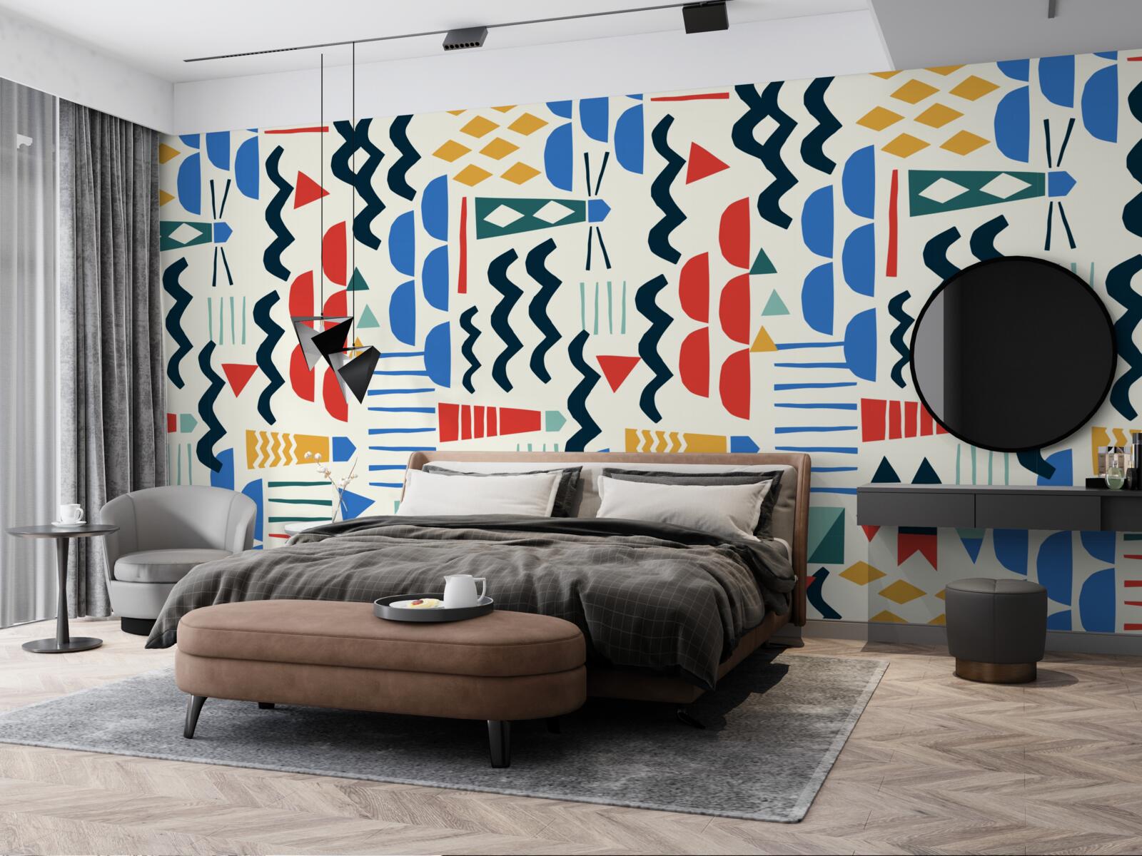 Papier peint les vagues déchaînées entourent les phares maritimes