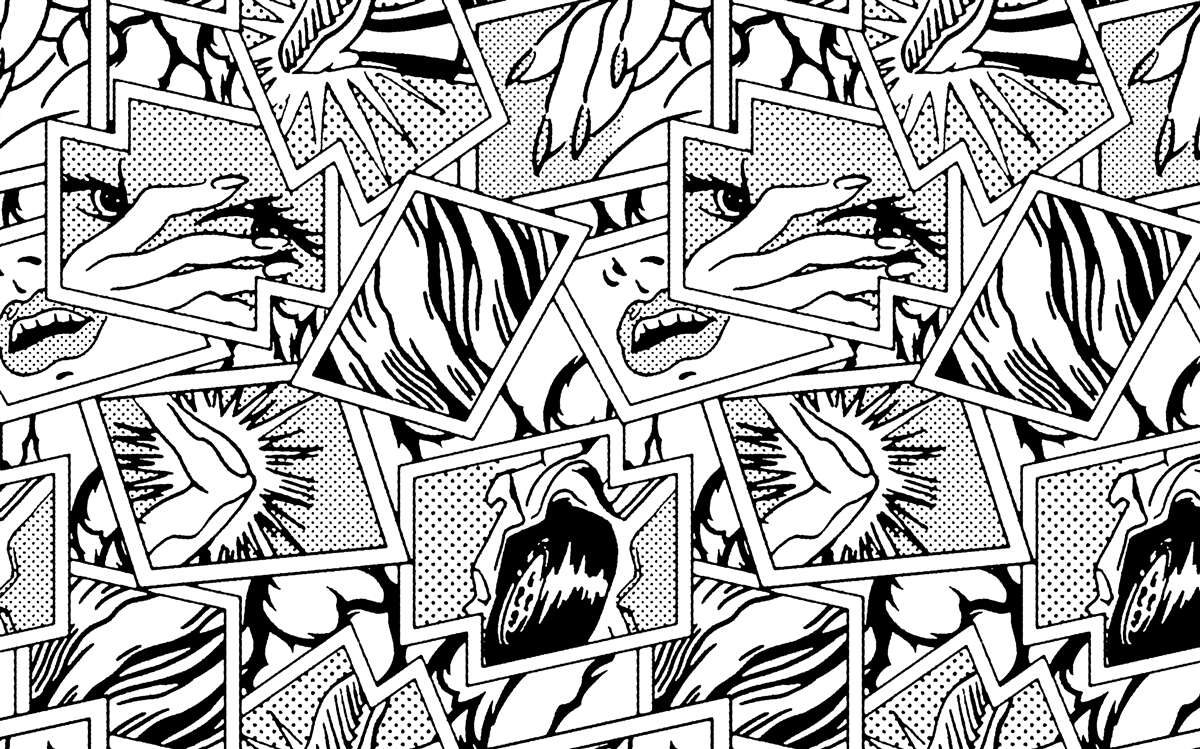 Papier peint page de bande dessinée