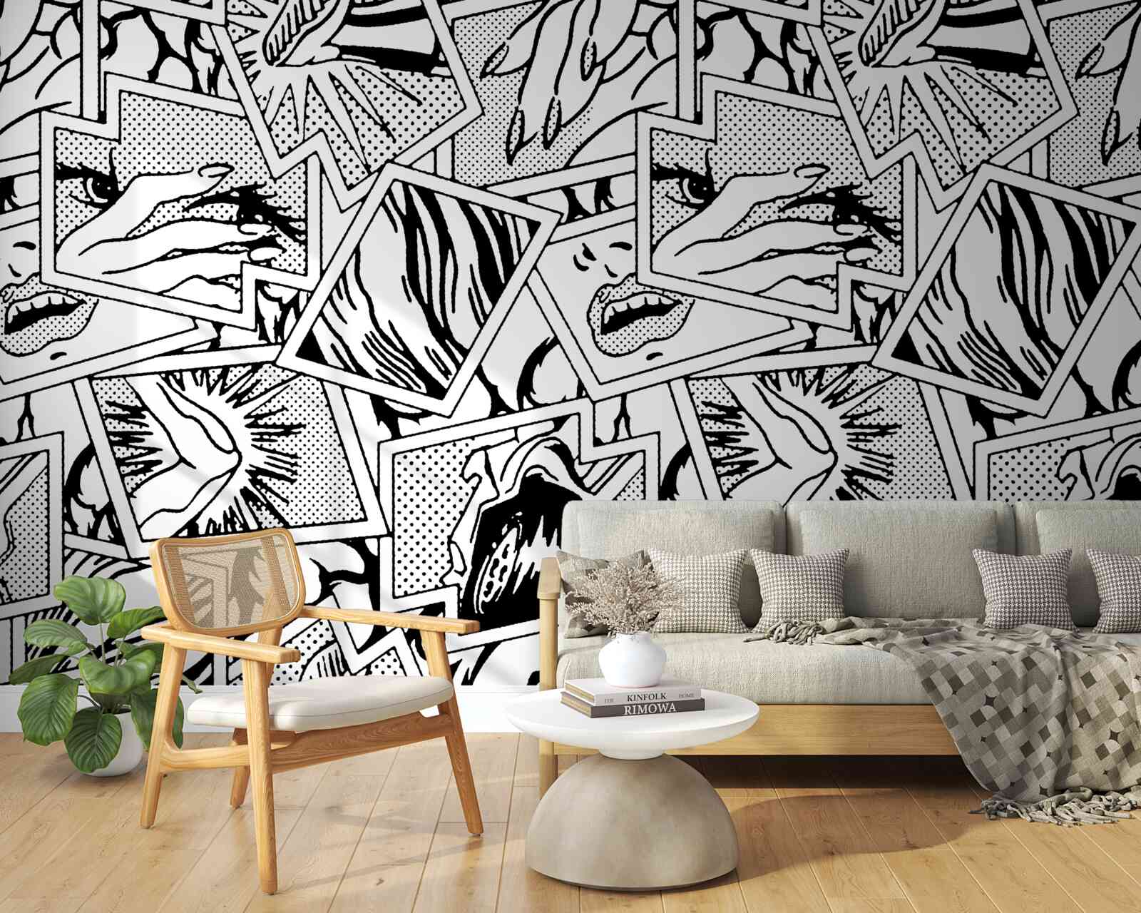 Papier peint page de bande dessinée