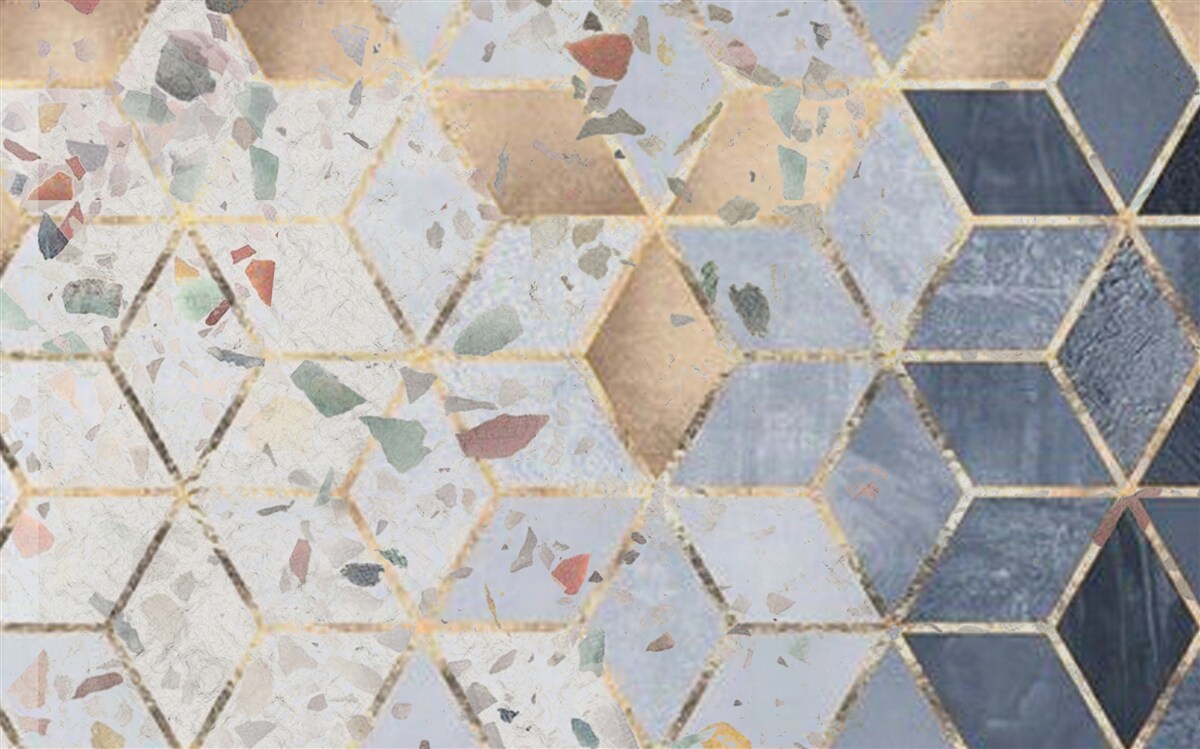 Papier peint bourgeons et chutes de volumes