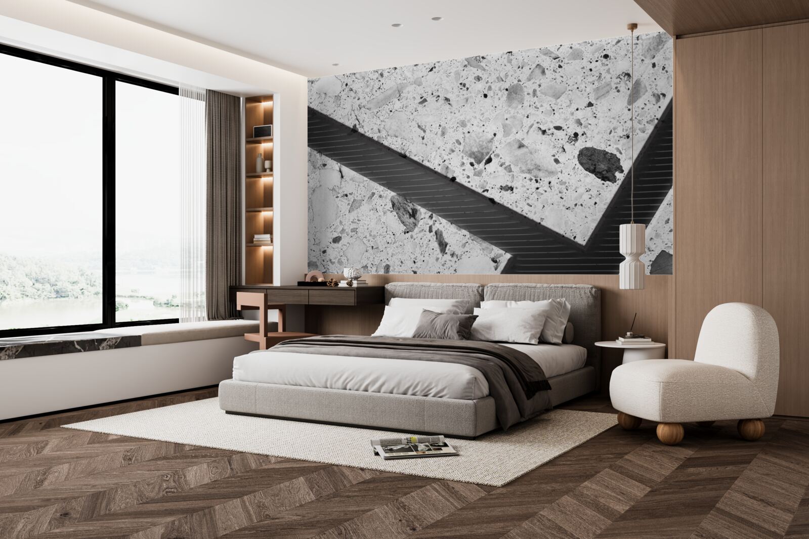 Papier peint texture de marbre avec taches noires