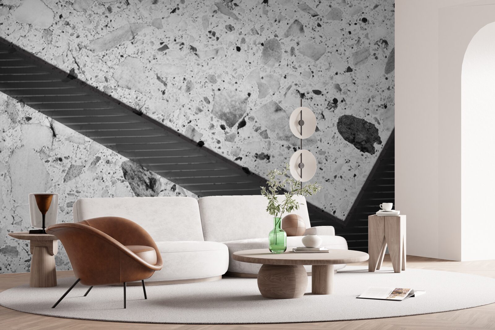 Papier peint texture de marbre avec taches noires