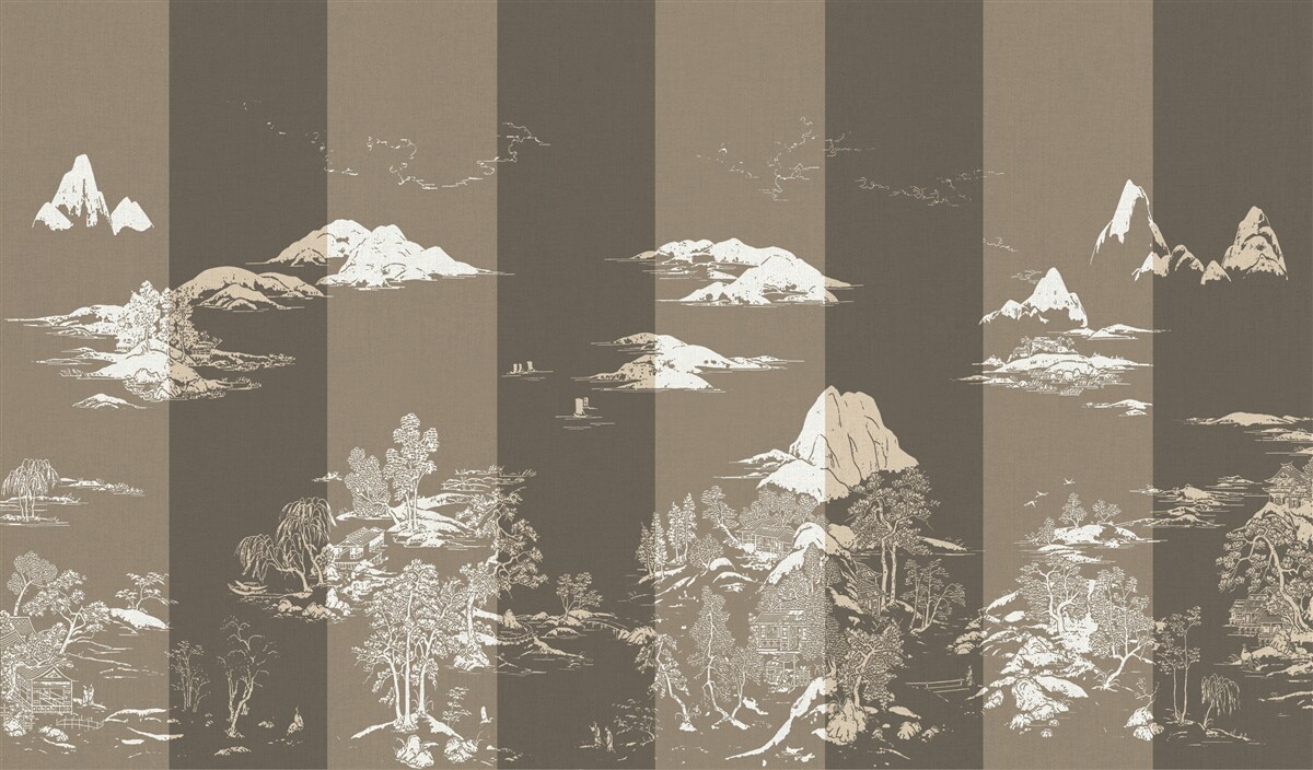 Papier peint Jardins de style japonais et paysages de montagne