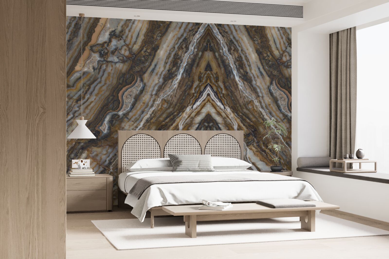 Papier peint vieil arbre sur fond de marbre