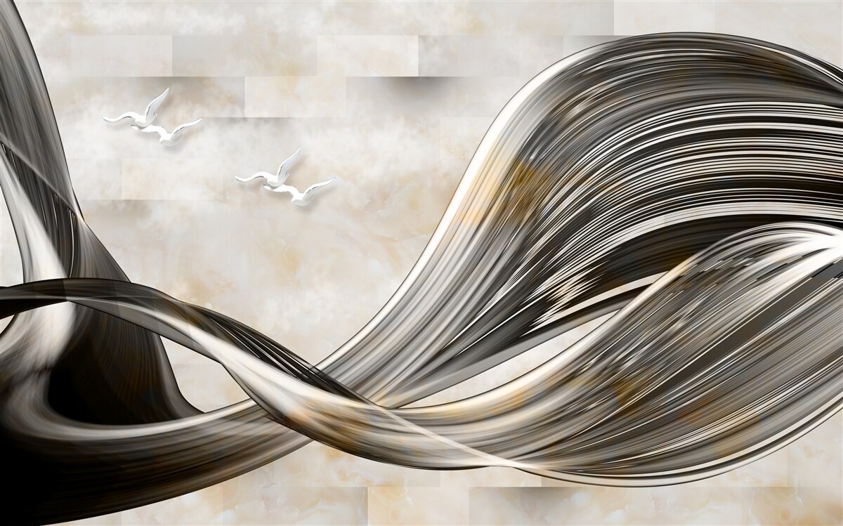 Papier peint les lignes sont douces et abstraites