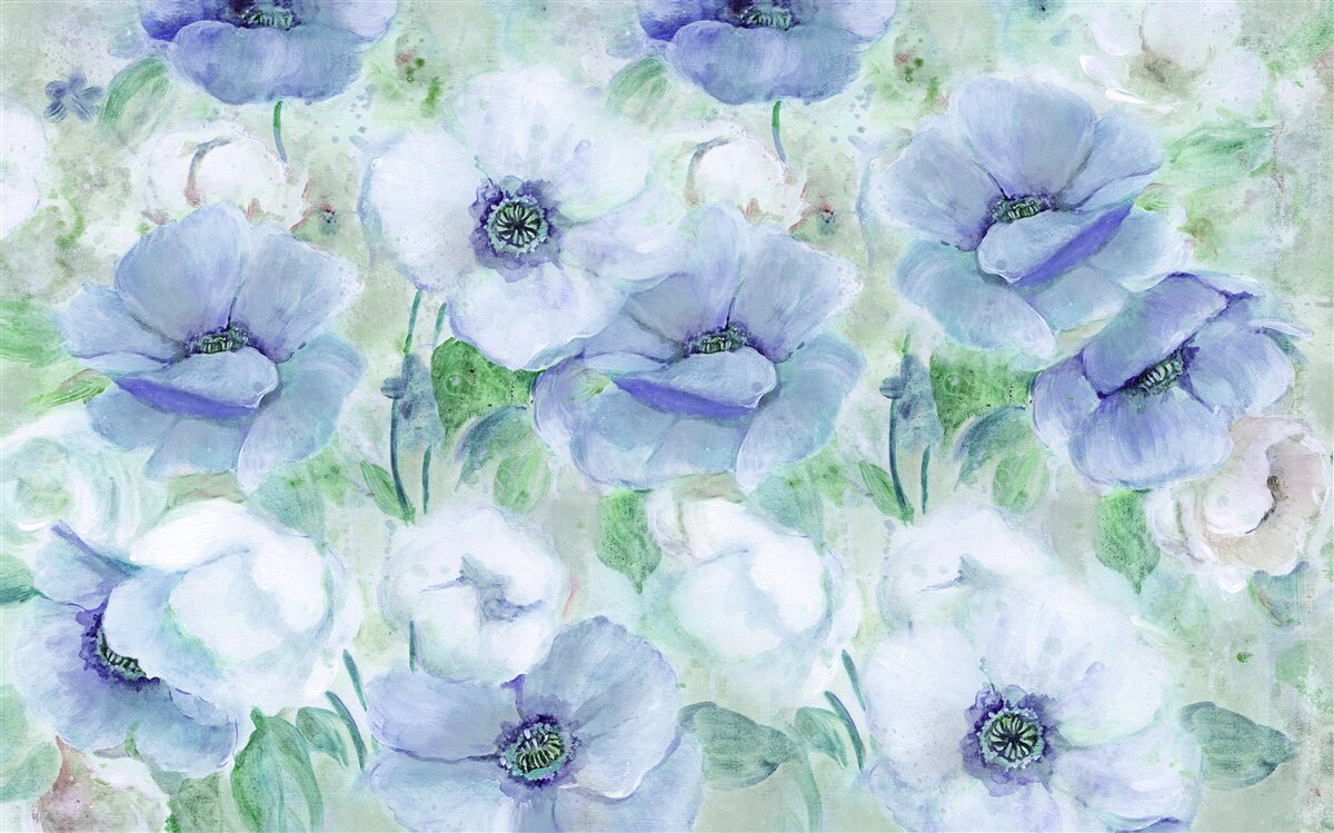 Papier peint grands coquelicots lumineux