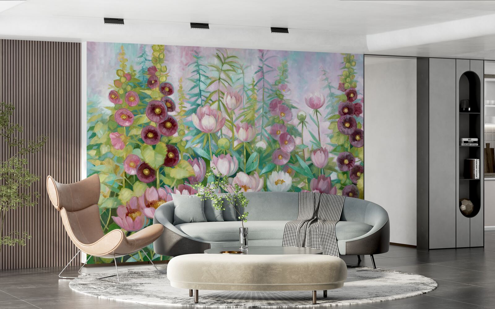 Papier peint Un monde de fleurs forestières