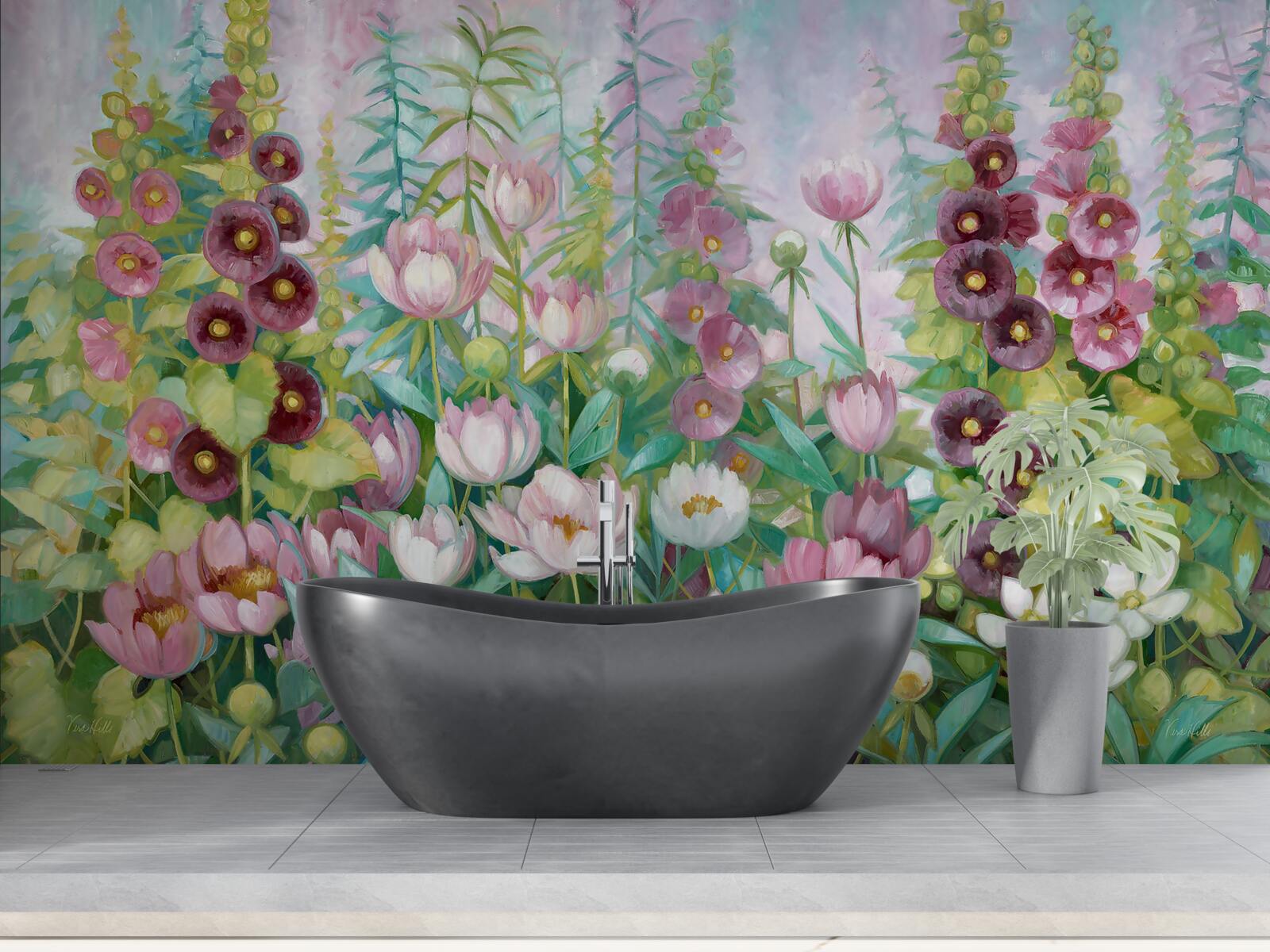 Papier peint Un monde de fleurs forestières