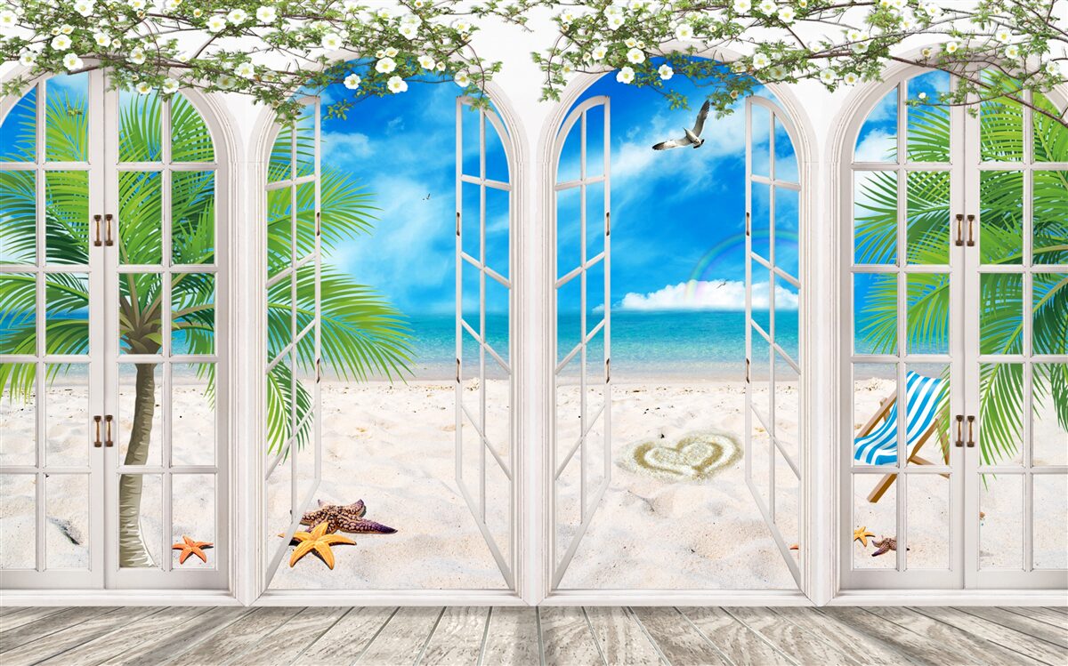 Papier peint balcon de la plage