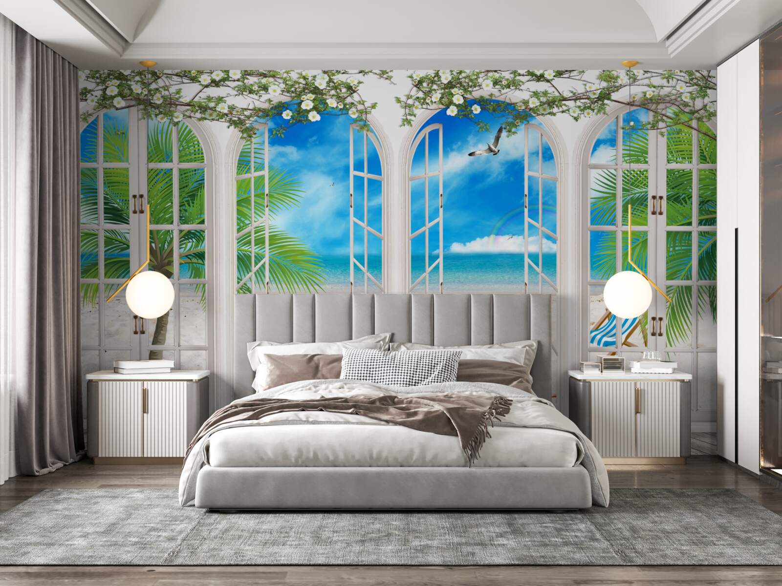 Papier peint balcon de la plage