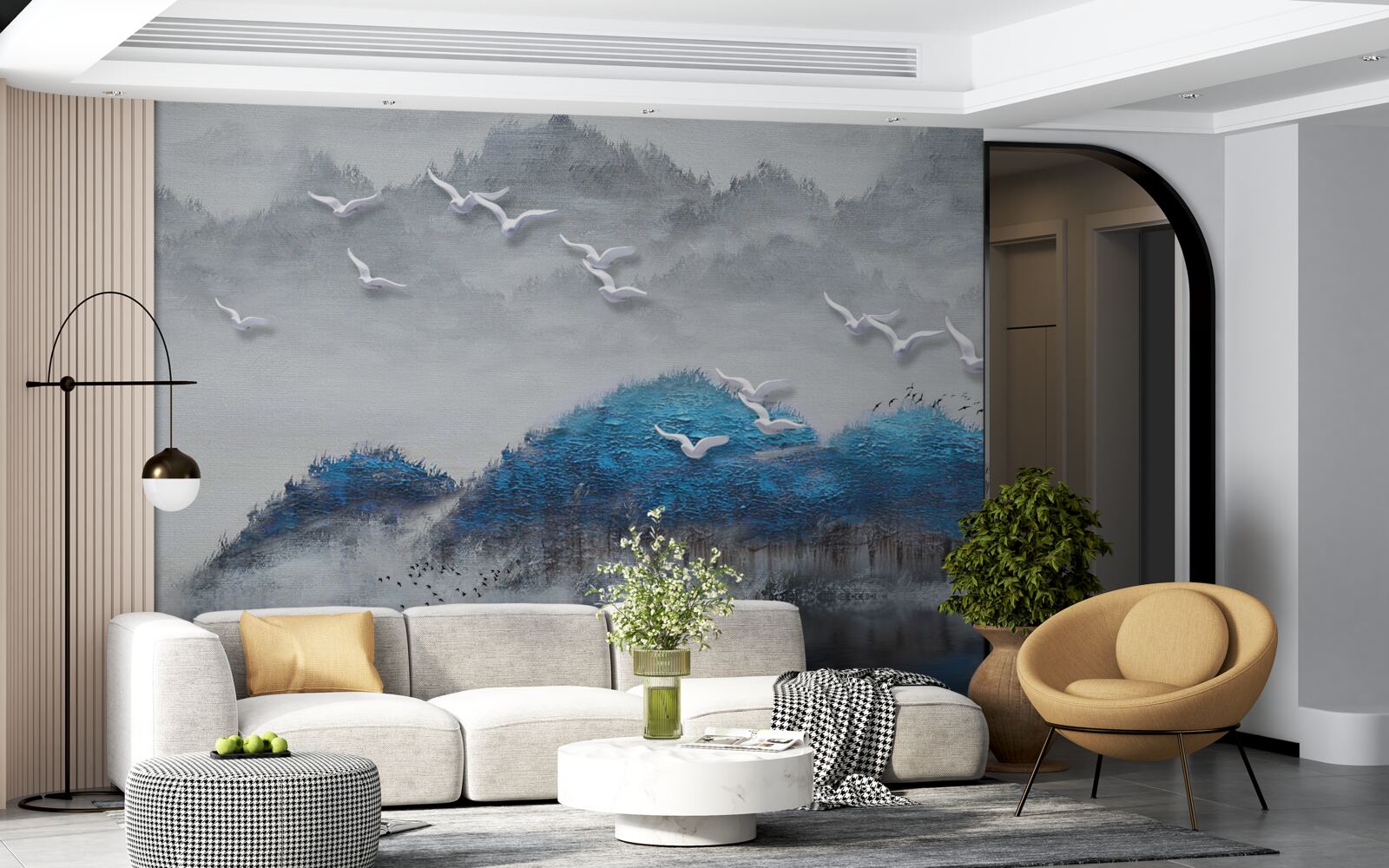 Papier peint les rivières quittent l'étang