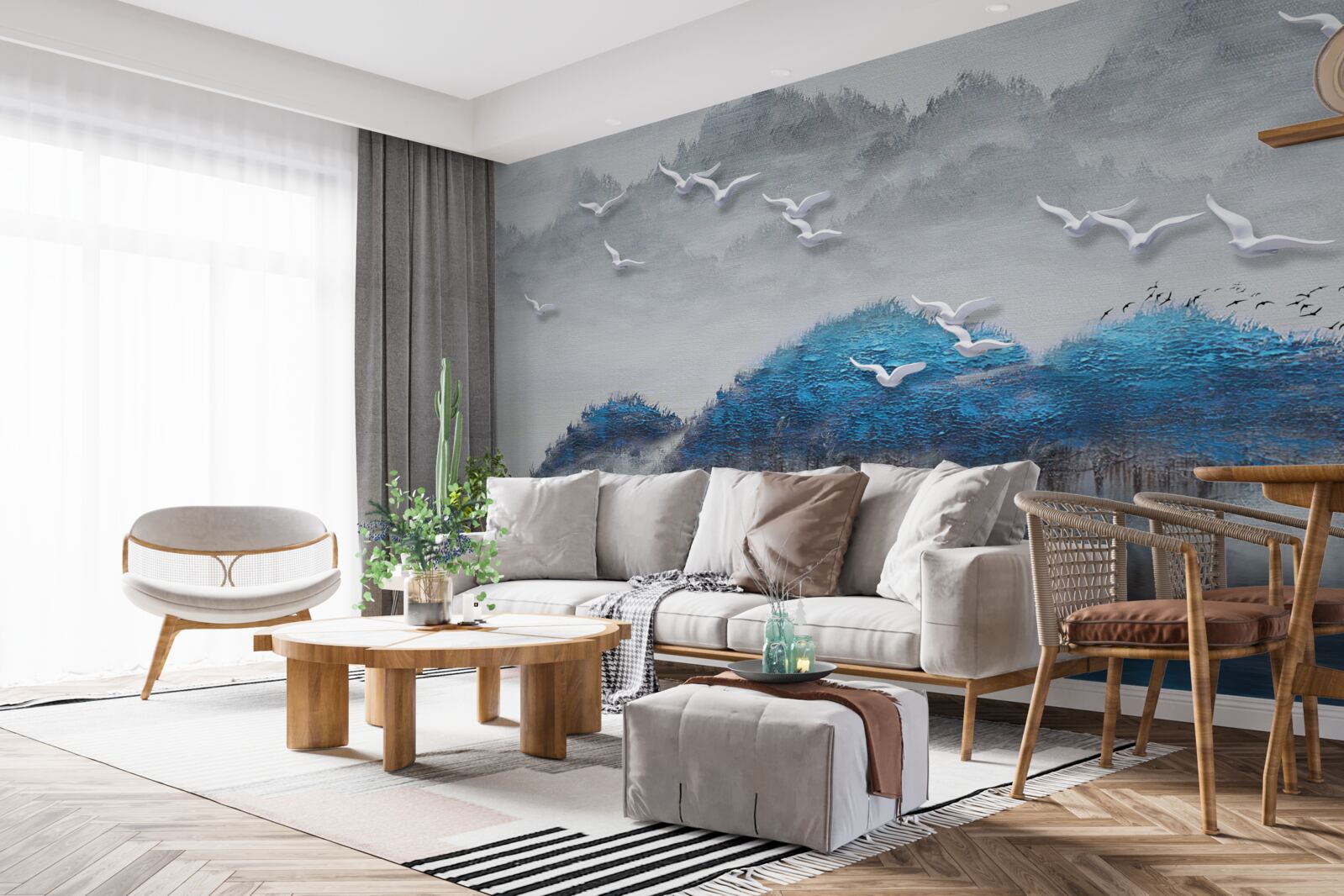 Papier peint les rivières quittent l'étang