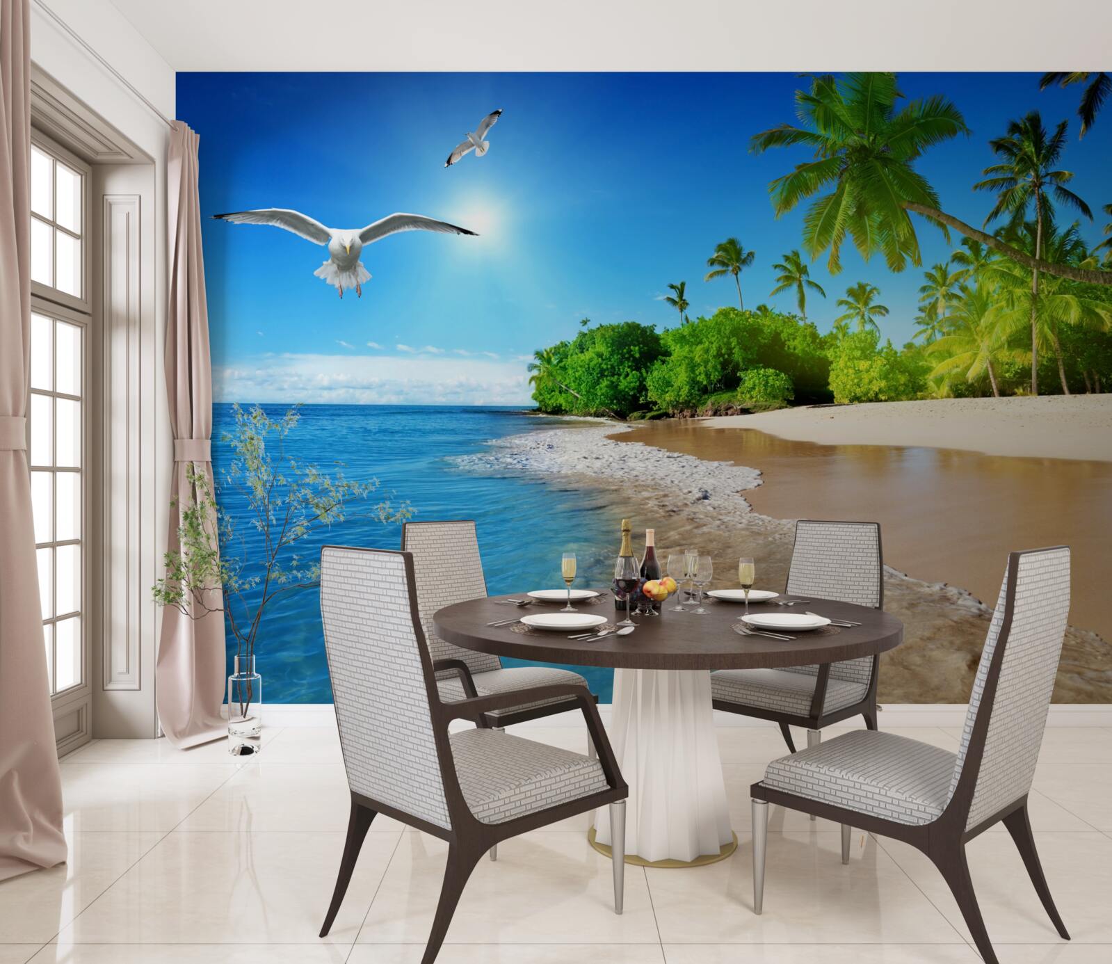 Papier peint Situation idyllique au bord de l'océan