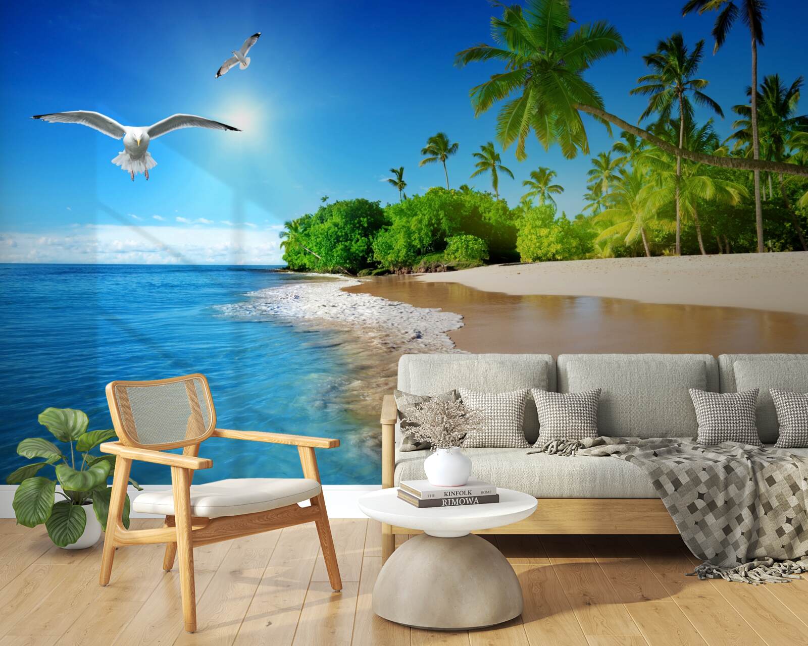 Papier peint Situation idyllique au bord de l'océan