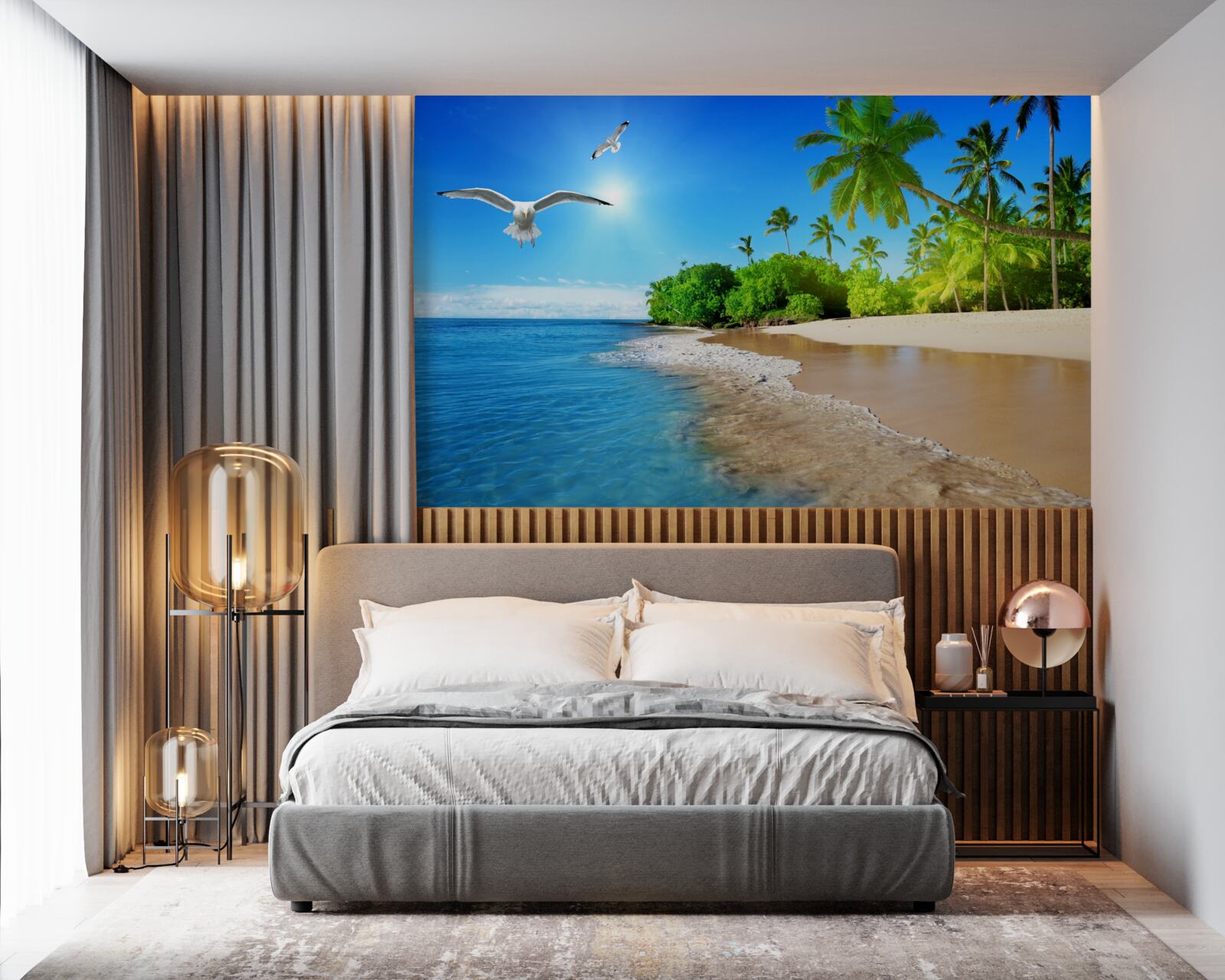 Papier peint Situation idyllique au bord de l'océan