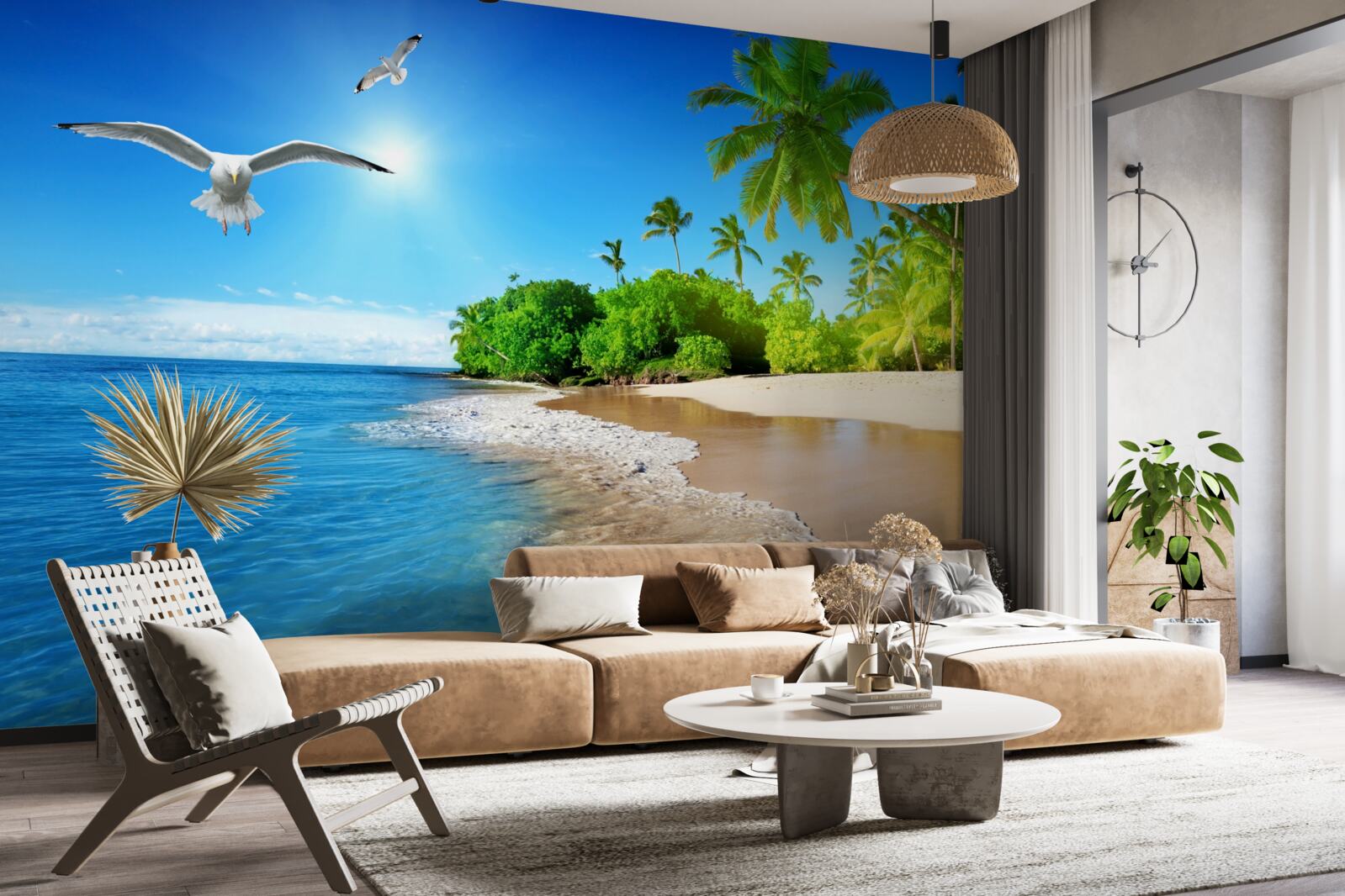 Papier peint Situation idyllique au bord de l'océan