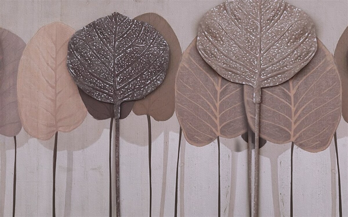 Papier peint forêt couverte de feuilles d'automne