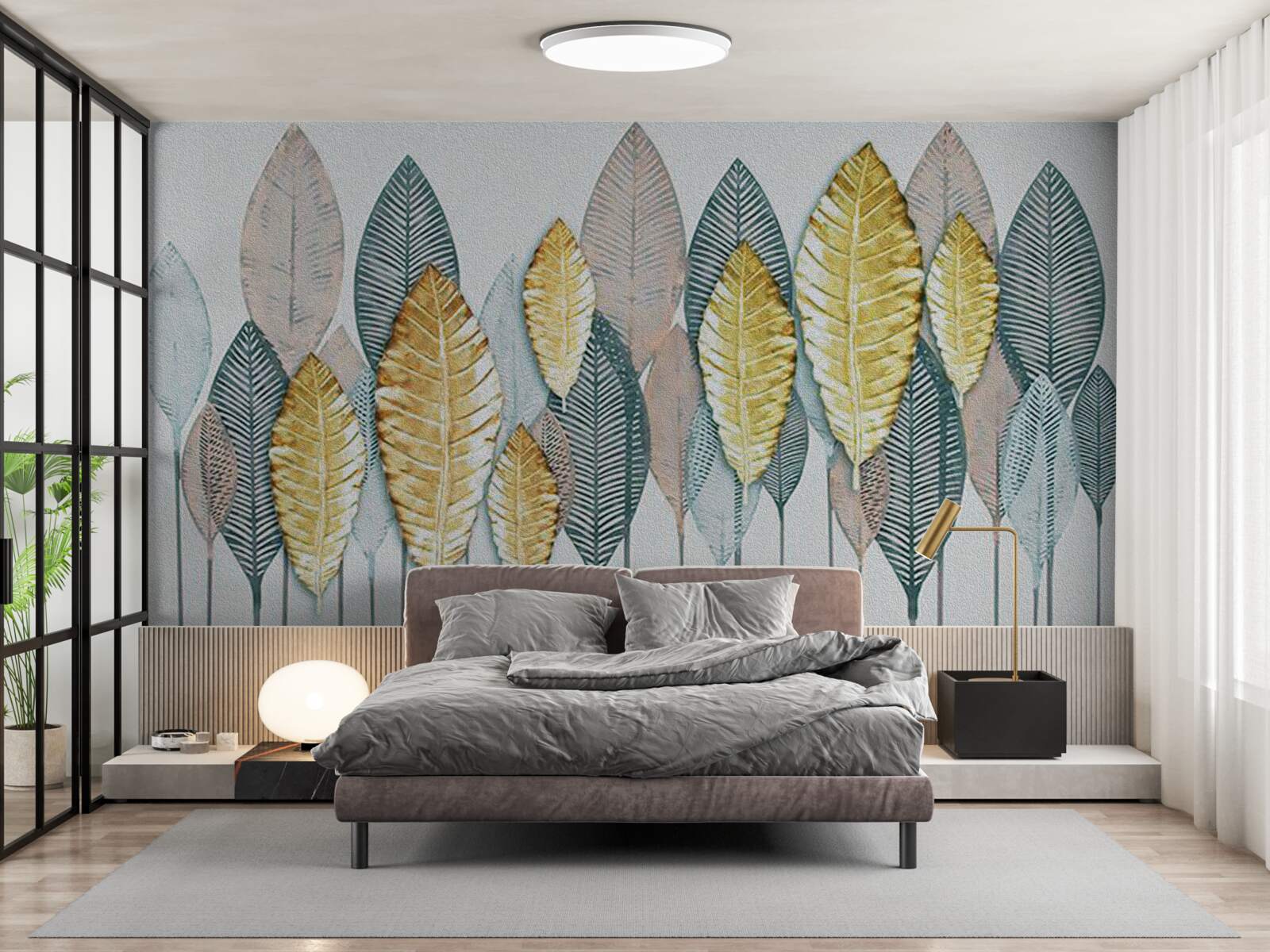 Papier peint forêt d'automne irréelle