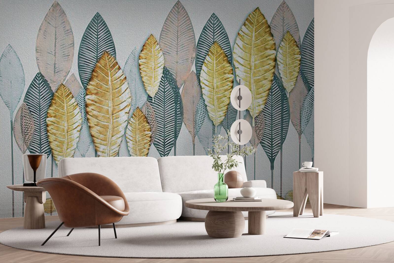 Papier peint forêt d'automne irréelle