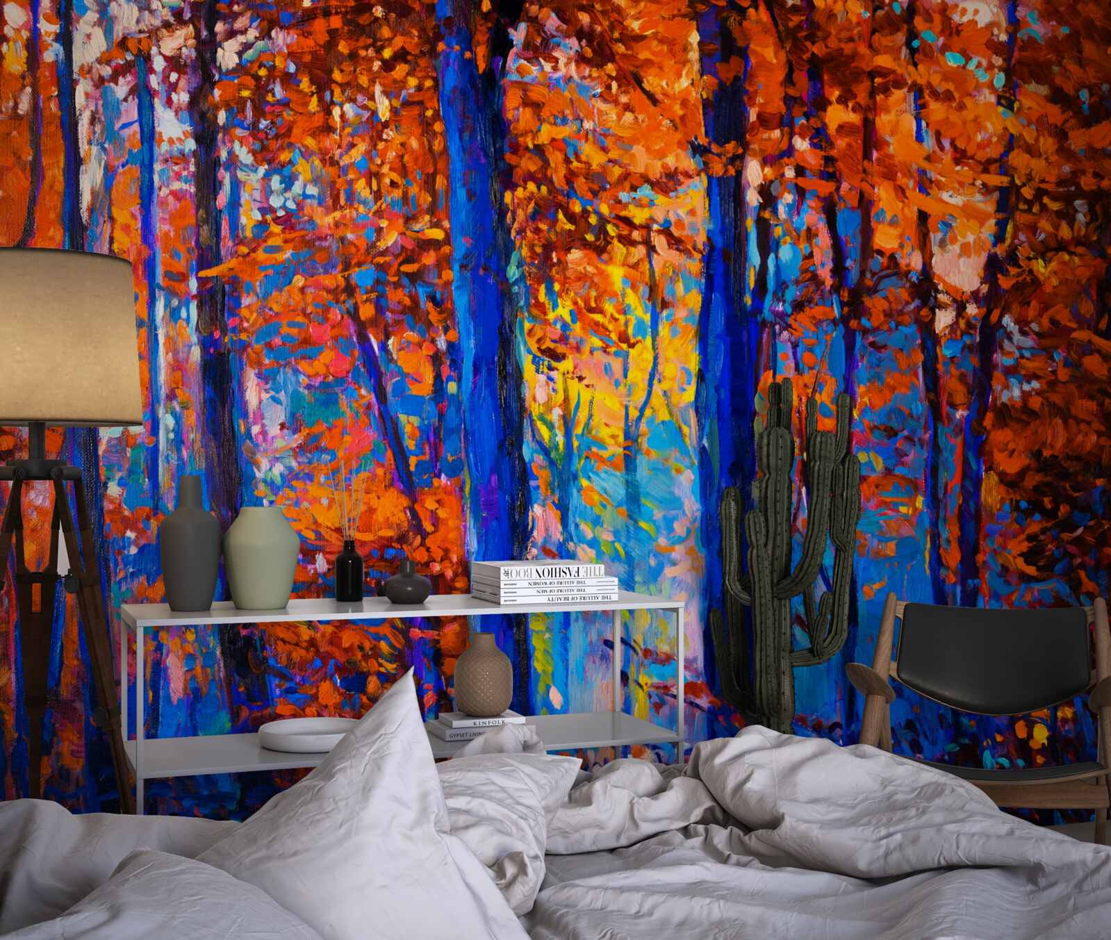 Papier peint contraste des couleurs dans la forêt en automne