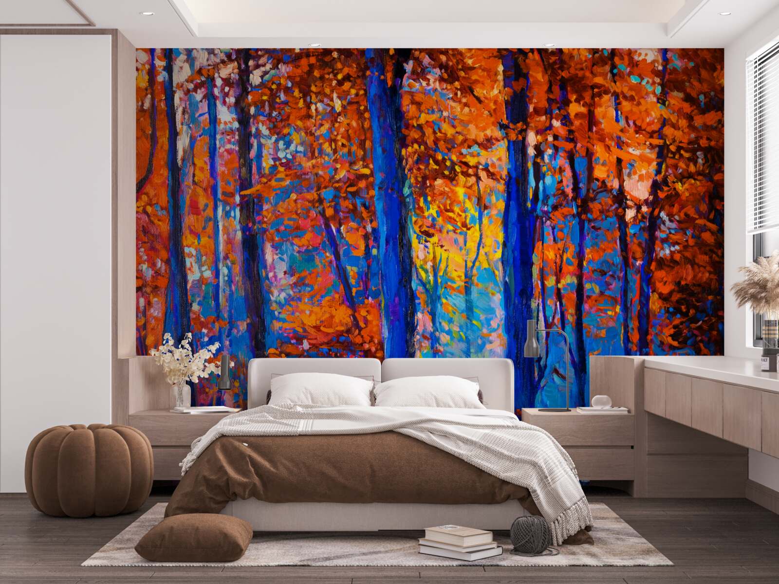 Papier peint contraste des couleurs dans la forêt en automne